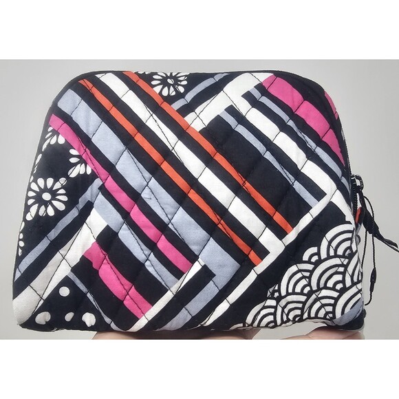 Vera Bradley Medium Zip Cosmetic Case Northern Stripes Multicolor  7"x6" NWT - Picture 7 of 16